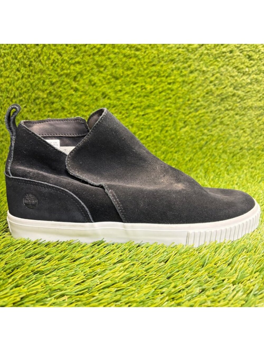 Timberland Skyla Bay Womens Size 10 Black White Suede Pull-On Chelsea Boots